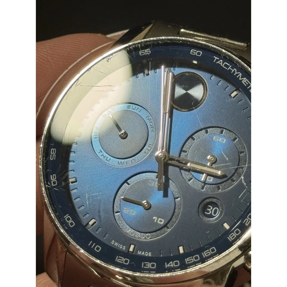Movado Men's Bold Verso Silver-Tone Dial Quartz Watch